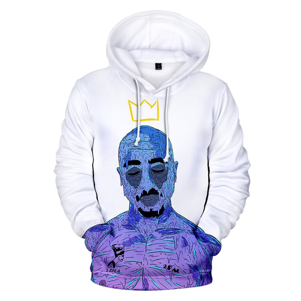 Rapper Tupac Shakur Hoodies Hip Hop Mode Populaire Hoodies Sweatshirt Herfst Warm 2Pac 3D Hoodies Mannen Vrouwen Oversized Truien