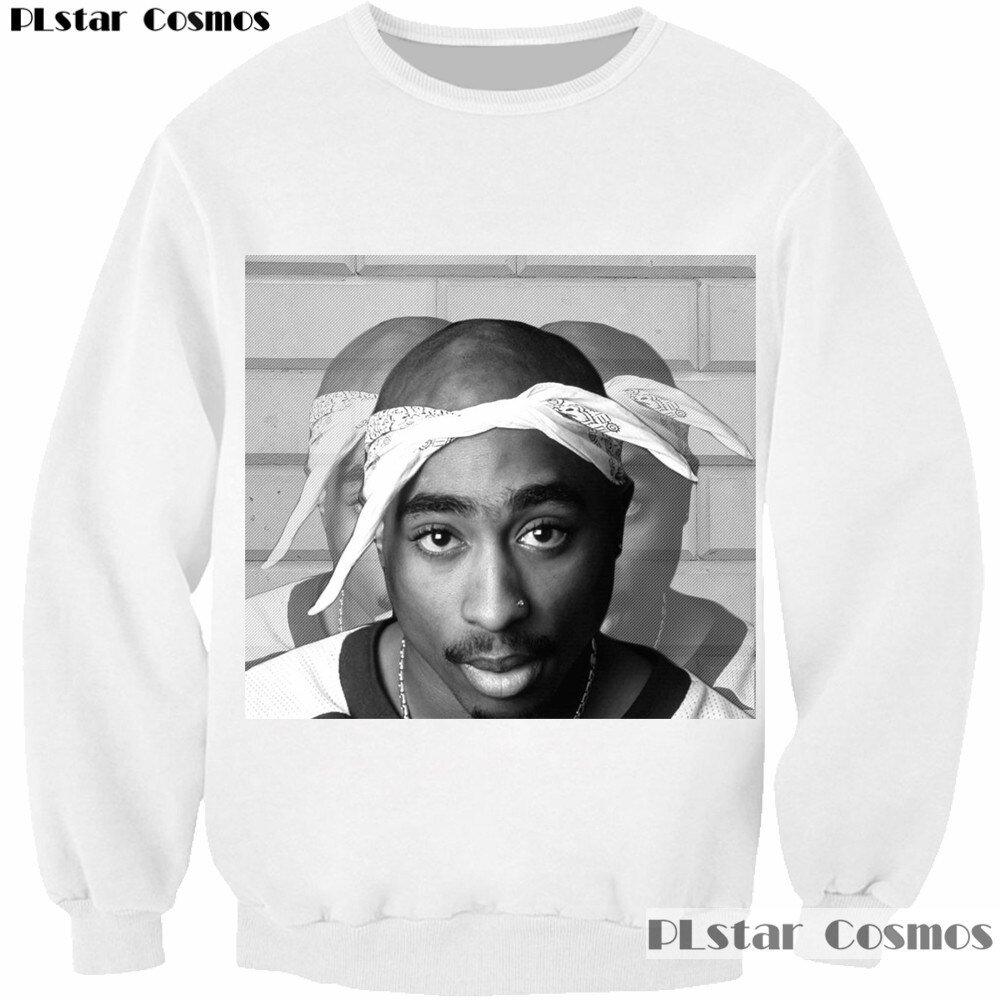 Plstar Cosmos 2018 Hoodies Mannen Vrouwen Sweatshirt 3D Print 2pac Tupac Cartoon Sweatshirt Cool Lange Mouwen Ronde Hals Merk Kleding