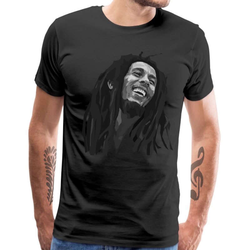 Legende Bob Marley T-shirt Voor Mannen Korte Mouw Tops & Tees Reggae Muziek Hip Hop Nieuwe Mode Katoen Heren Tshirt grappige T-shirts
