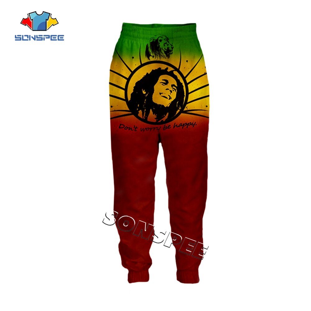 Sonspee Zanger Bob Marley 3D Gedrukt Harajuku Mannen Joggingbroek Unisex Lange Broek Streetwear Hip Hop Nieuwigheid Mode Casual Broek