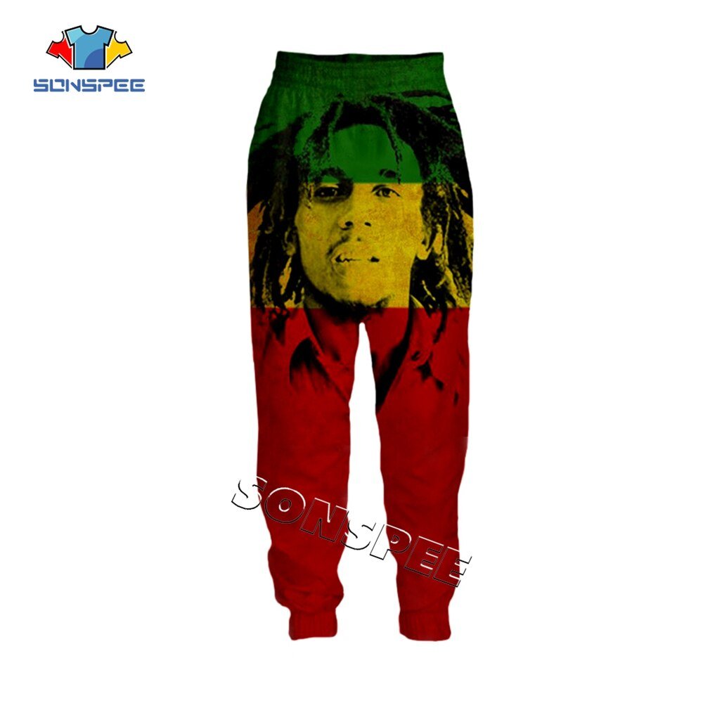 Sonspee Zanger Bob Marley 3D Gedrukt Harajuku Mannen Joggingbroek Unisex Lange Broek Streetwear Hip Hop Nieuwigheid Mode Casual Broek