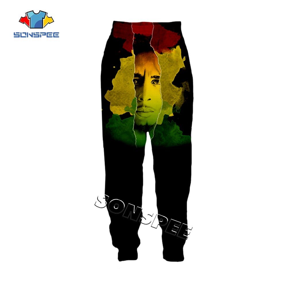 Sonspee Zanger Bob Marley 3D Gedrukt Harajuku Mannen Joggingbroek Unisex Lange Broek Streetwear Hip Hop Nieuwigheid Mode Casual Broek