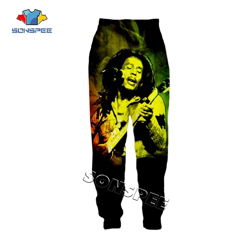 Sonspee Zanger Bob Marley 3D Gedrukt Harajuku Mannen Joggingbroek Unisex Lange Broek Streetwear Hip Hop Nieuwigheid Mode Casual Broek