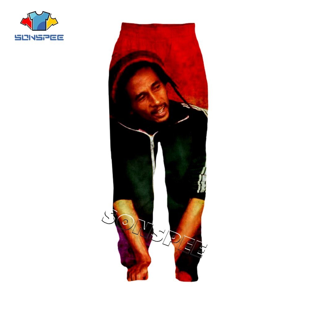 Sonspee Zanger Bob Marley 3D Gedrukt Harajuku Mannen Joggingbroek Unisex Lange Broek Streetwear Hip Hop Nieuwigheid Mode Casual Broek