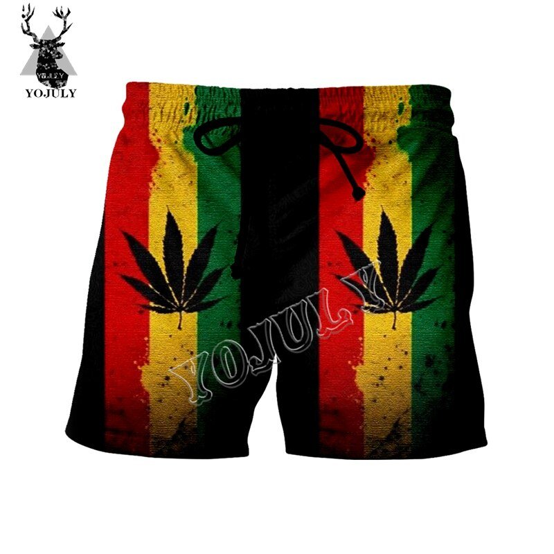 Yojuly Zomer Mannen Board Shorts Rock Zanger Bob Marley 3D Gedrukt Funny Fashion Casual Korte Broek Unisex Zwemmen Shorts DK18