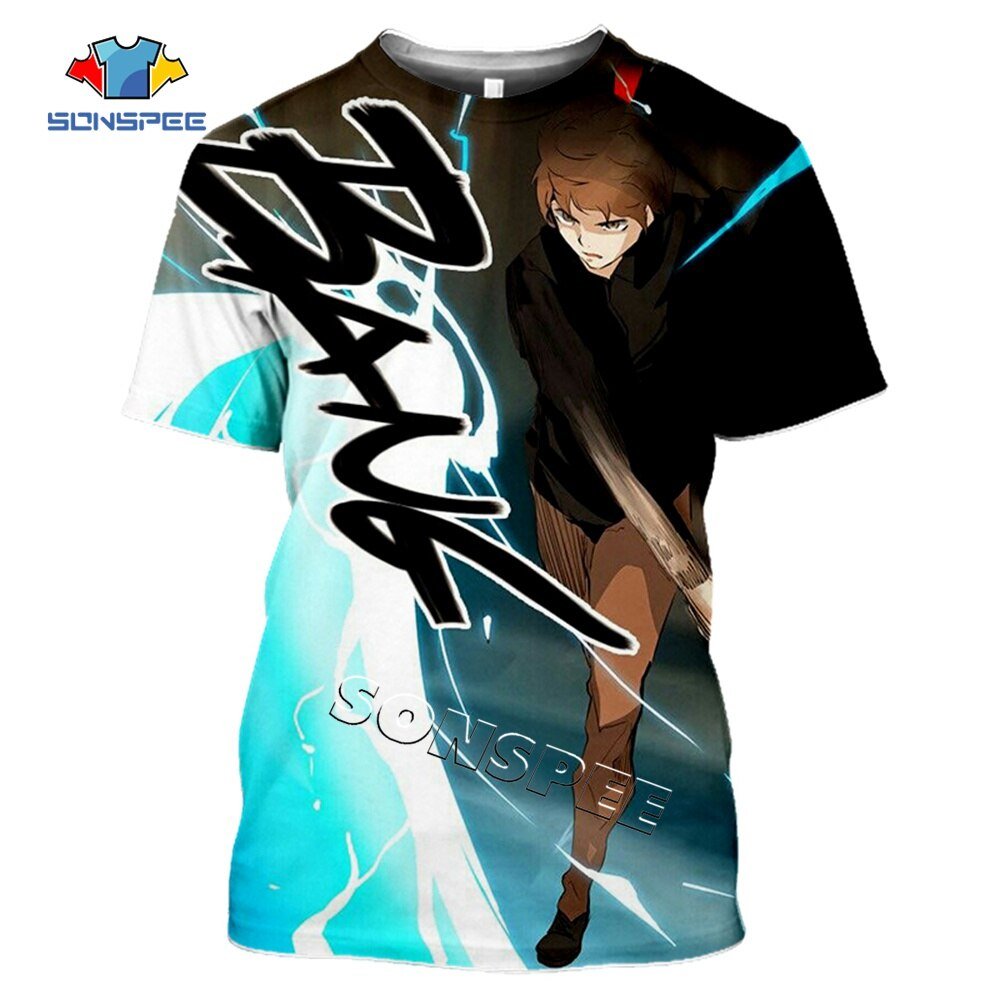 Koreaanse Manga Toren Van God Adventure Fantasy Jongen T-shirt Anime Print Harajuku T-shirt Zomer Casual Mannen Korte Mouw Mode tees