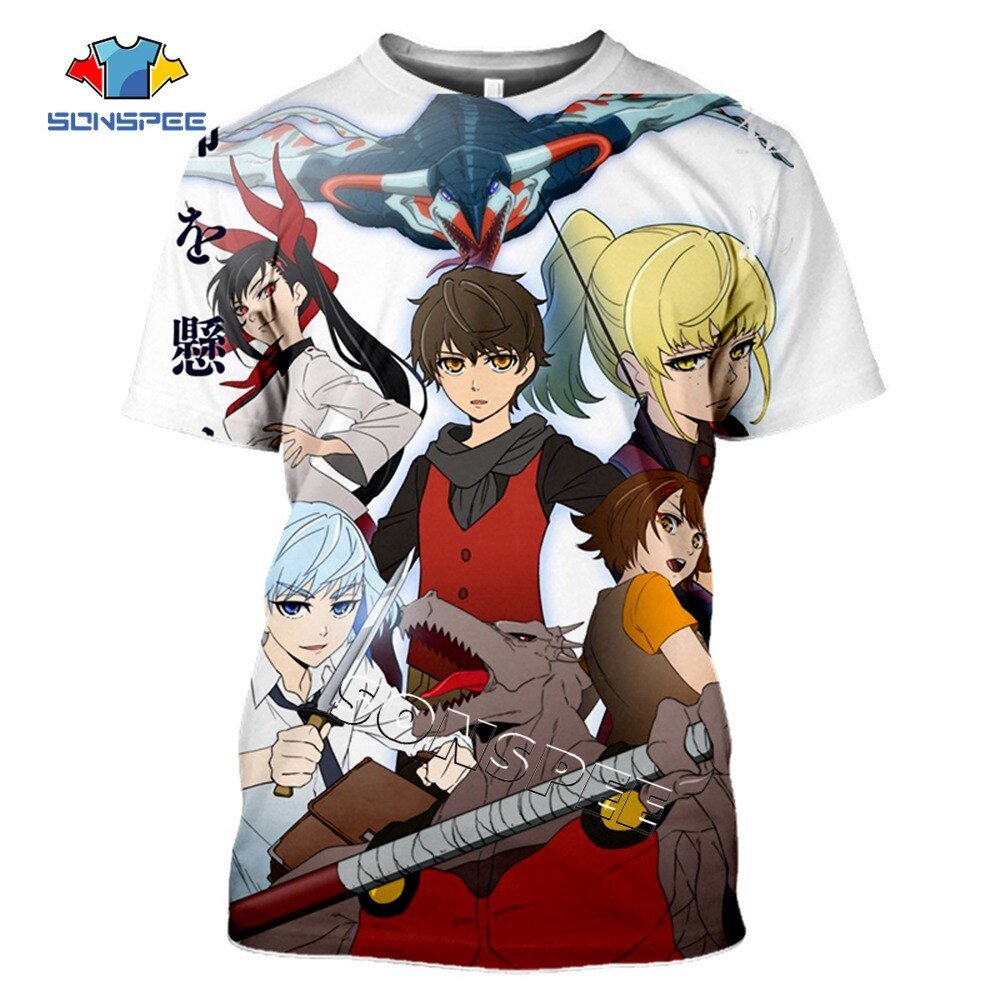 Koreaanse Manga Toren Van God Adventure Fantasy Jongen T-shirt Anime Print Harajuku T-shirt Zomer Casual Mannen Korte Mouw Mode tees