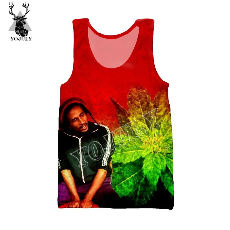 Yojuly Bob Marley 3D Print Harajuku Vest Zomer Unisex Mouwloze Shirts Vrouwen Casual Tank Tops Mannen Streetwear Kleding VE25