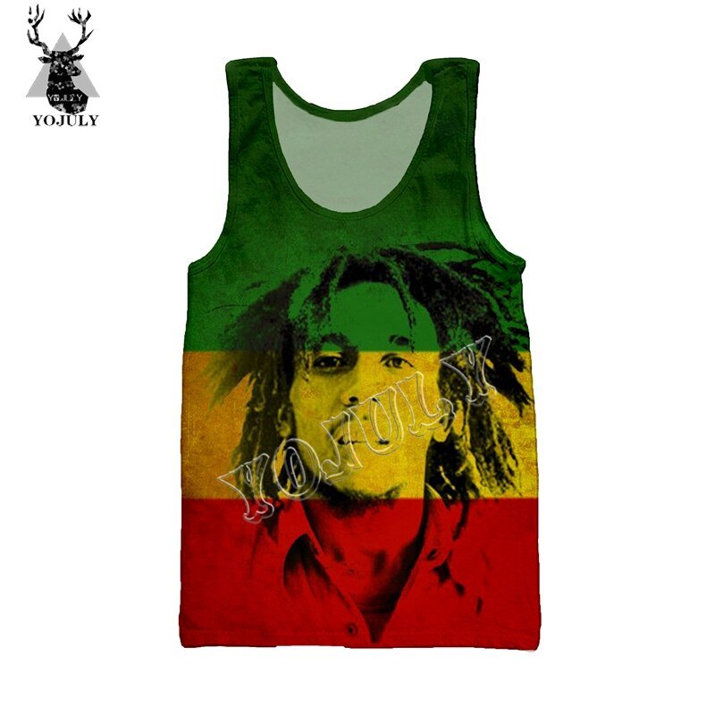 Yojuly Bob Marley 3D Print Harajuku Vest Zomer Unisex Mouwloze Shirts Vrouwen Casual Tank Tops Mannen Streetwear Kleding VE25
