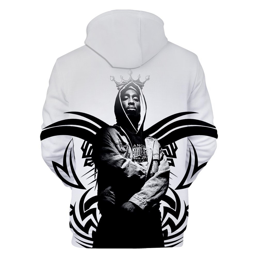 Gangsta Rap 2Pac Hoodies Hoodie Sweatshirt Hooded Mannen/Vrouwen Gangsta 2Pac Tupac Amaru Shakur Hoody Jongen/Meisjes merk Cap Jassen