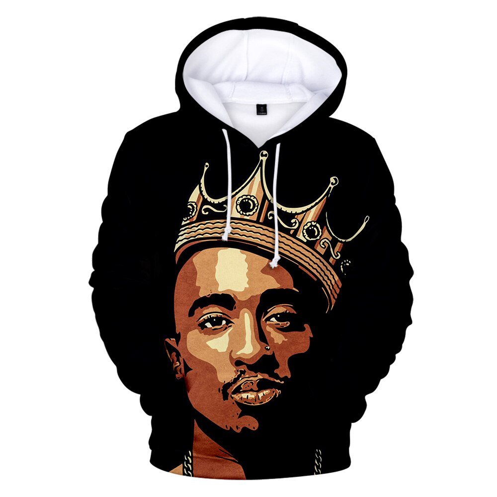 Gangsta Rap 2Pac Hoodies Hoodie Sweatshirt Hooded Mannen/Vrouwen Gangsta 2Pac Tupac Amaru Shakur Hoody Jongen/Meisjes merk Cap Jassen