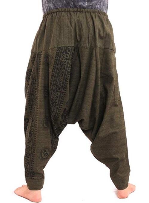 Mannen Hiphop Harembroek Kruis Baggy Joggers Plus Size Boho Gypsy Aladdin Zomer Bohemian Nepal Wijde Pijpen Broek Causale Broek