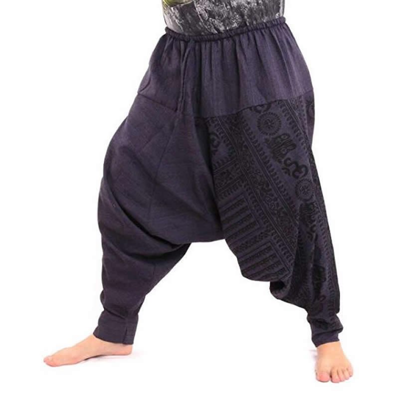 Mannen Hiphop Harembroek Kruis Baggy Joggers Plus Size Boho Gypsy Aladdin Zomer Bohemian Nepal Wijde Pijpen Broek Causale Broek