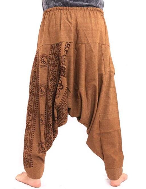 Mannen Hiphop Harembroek Kruis Baggy Joggers Plus Size Boho Gypsy Aladdin Zomer Bohemian Nepal Wijde Pijpen Broek Causale Broek