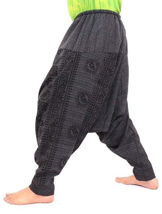 Mannen Hiphop Harembroek Kruis Baggy Joggers Plus Size Boho Gypsy Aladdin Zomer Bohemian Nepal Wijde Pijpen Broek Causale Broek