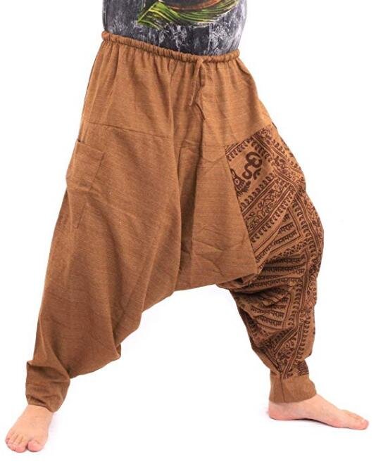 Mannen Hiphop Harembroek Kruis Baggy Joggers Plus Size Boho Gypsy Aladdin Zomer Bohemian Nepal Wijde Pijpen Broek Causale Broek