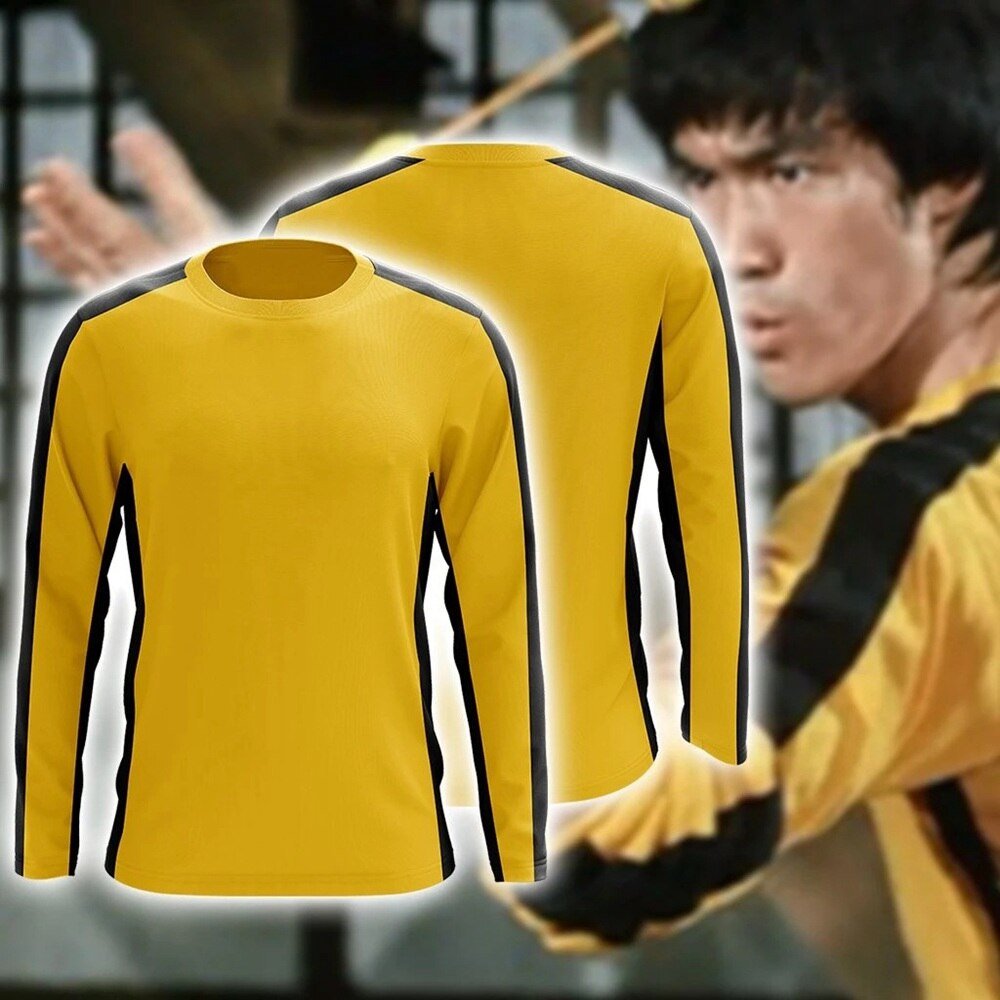 3D Print Sweatshirts Bruce Lee Geel Kung Fu Uniformen Man Cosplay Hoodie Game Of Death Trainingspak Pak Streetwear hip Hop