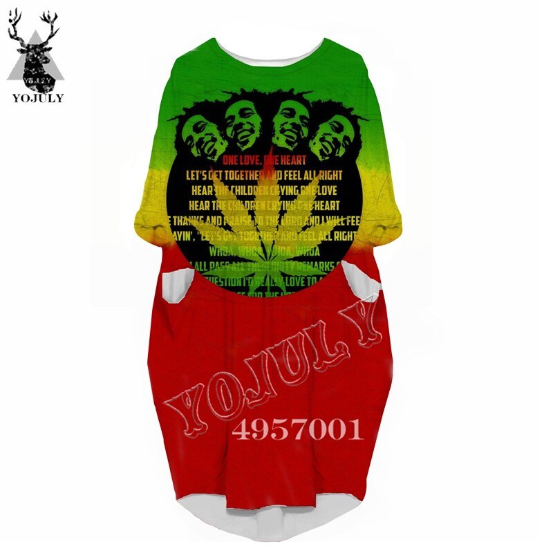 Vrouwen Mode Hip Hop Casual Grappige Jurk Ms Over De Knie Lange Mouw Jurk Bob Marley 3D Gedrukt Harajuku Vrouwen kleding V17 Vrouwen Mode Hip Hop Casual Grappige Jurk Ms Over De Knie Lange Mouw Jurk Bob Marley 3D Gedrukt Harajuku Vrouwen kleding V17