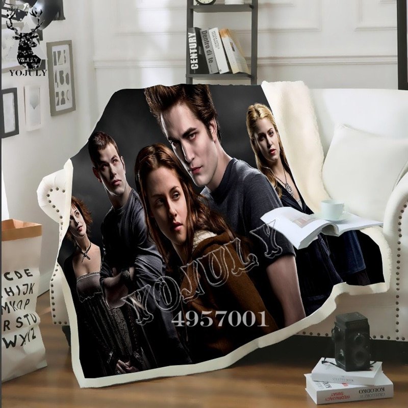 Film Twilight 3D Print Harajuku Fahion Casual Dunne Dekbed Kind Bed Deken Sprei Stoel Beddengoed Thuis Pluche Zachte Quilt BB88