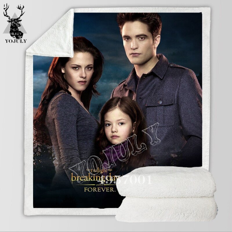 Film Twilight 3D Print Harajuku Fahion Casual Dunne Dekbed Kind Bed Deken Sprei Stoel Beddengoed Thuis Pluche Zachte Quilt BB88