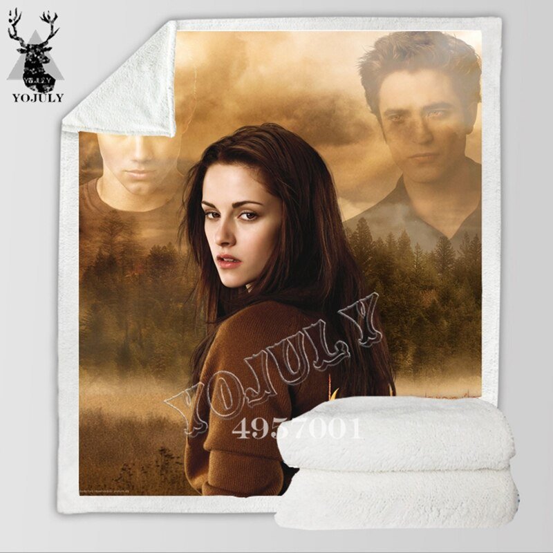 Film Twilight 3D Print Harajuku Fahion Casual Dunne Dekbed Kind Bed Deken Sprei Stoel Beddengoed Thuis Pluche Zachte Quilt BB88