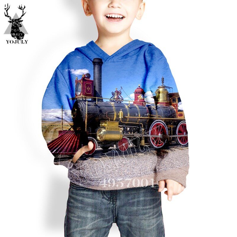 3D Print Harajuku Anime Trein Truck Hoodie Baby/Jongen Casual Streetwear Hip Hop Kleding Kind Mode Hoody Sweatshirt y702