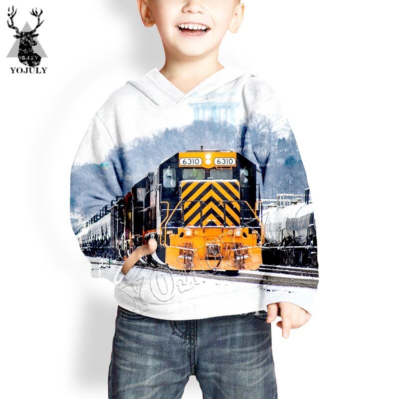 3D Print Harajuku Anime Trein Truck Hoodie Baby/Jongen Casual Streetwear Hip Hop Kleding Kind Mode Hoody Sweatshirt y702