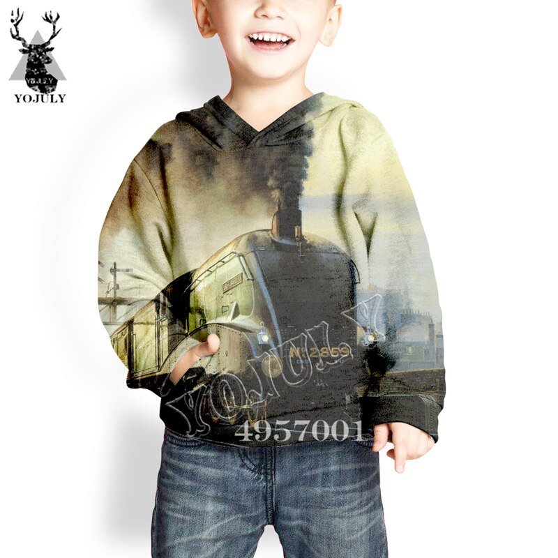3D Print Harajuku Anime Trein Truck Hoodie Baby/Jongen Casual Streetwear Hip Hop Kleding Kind Mode Hoody Sweatshirt y702