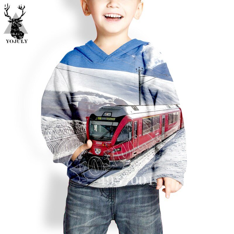 3D Print Harajuku Anime Trein Truck Hoodie Baby/Jongen Casual Streetwear Hip Hop Kleding Kind Mode Hoody Sweatshirt y702