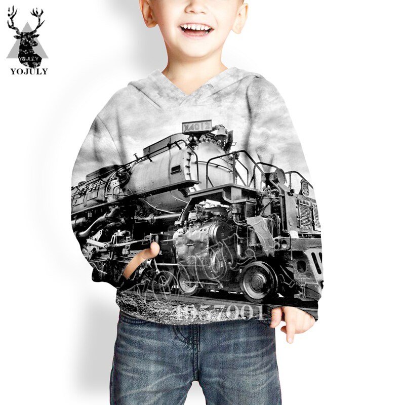 3D Print Harajuku Anime Trein Truck Hoodie Baby/Jongen Casual Streetwear Hip Hop Kleding Kind Mode Hoody Sweatshirt y702