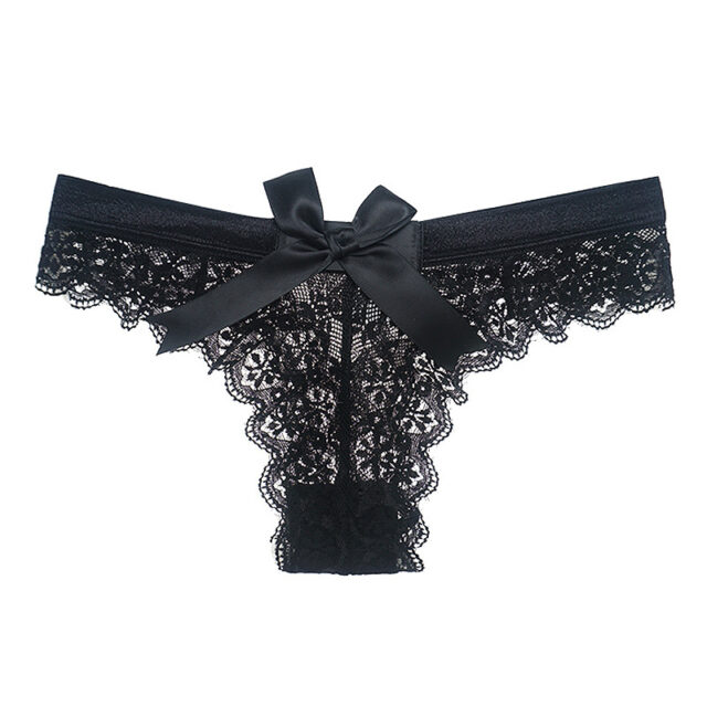 Women's Solid Laced Thong