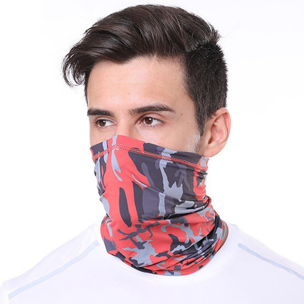 Black Face Mask Scarf Outdoor Motorcycle Mouth Mask Windproof Seamless Multifunction Sports Scarf Neck Tube Dust Riding Mask