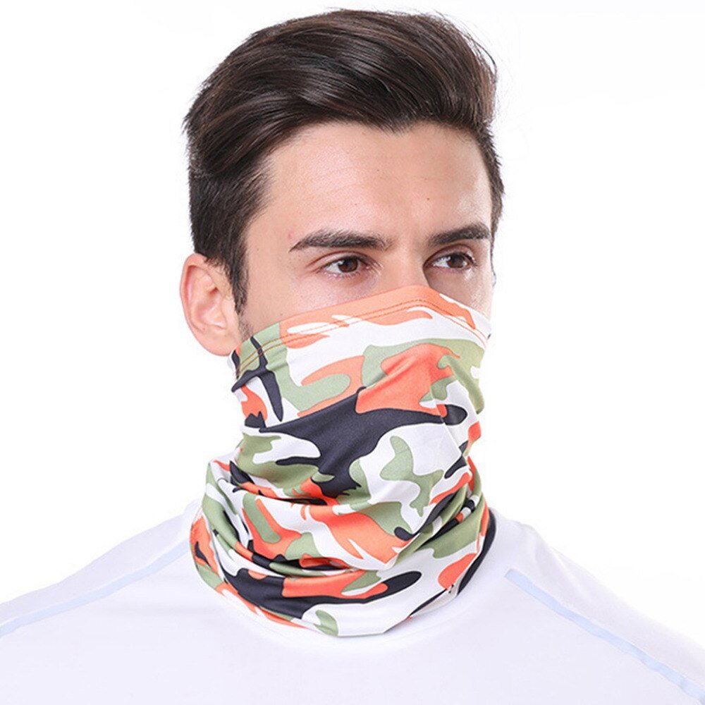 Black Face Mask Scarf Outdoor Motorcycle Mouth Mask Windproof Seamless Multifunction Sports Scarf Neck Tube Dust Riding Mask