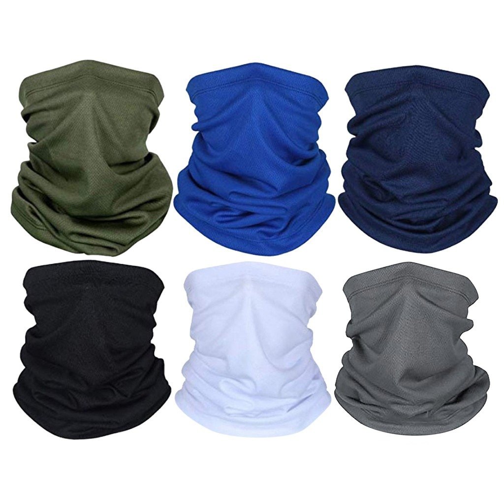Black Face Mask Scarf Outdoor Motorcycle Mouth Mask Windproof Seamless Multifunction Sports Scarf Neck Tube Dust Riding Mask