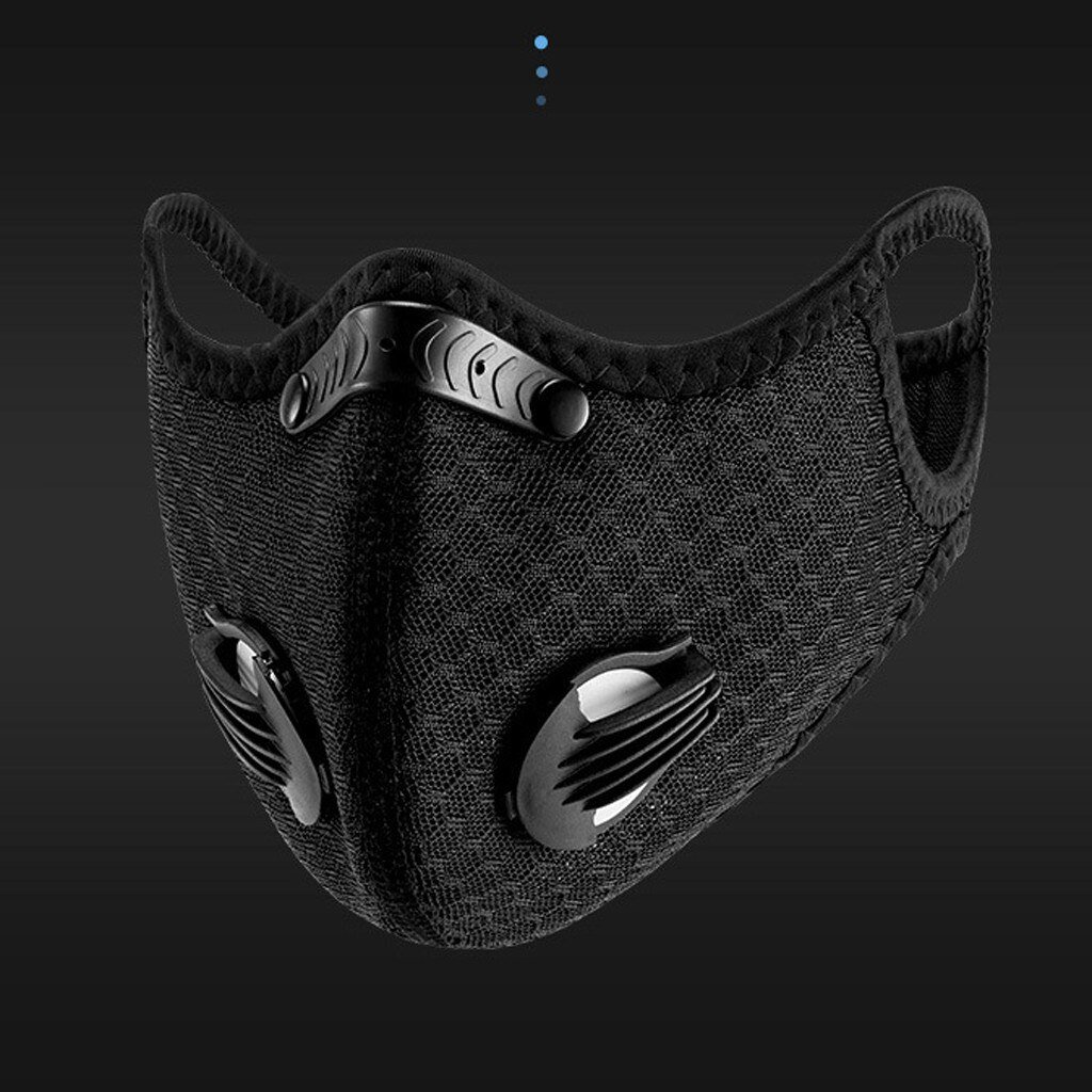 Black Unisex Mouth Mask Filter PM2.5 Air Pollution Mouth Face Sponge Masks Washable Reusable with Breathable Valve Mask #C Black Unisex Mouth Mask Filter PM2.5 Air Pollution Mouth Face Sponge Masks Washable Reusable with Breathable Valve Mask #C
