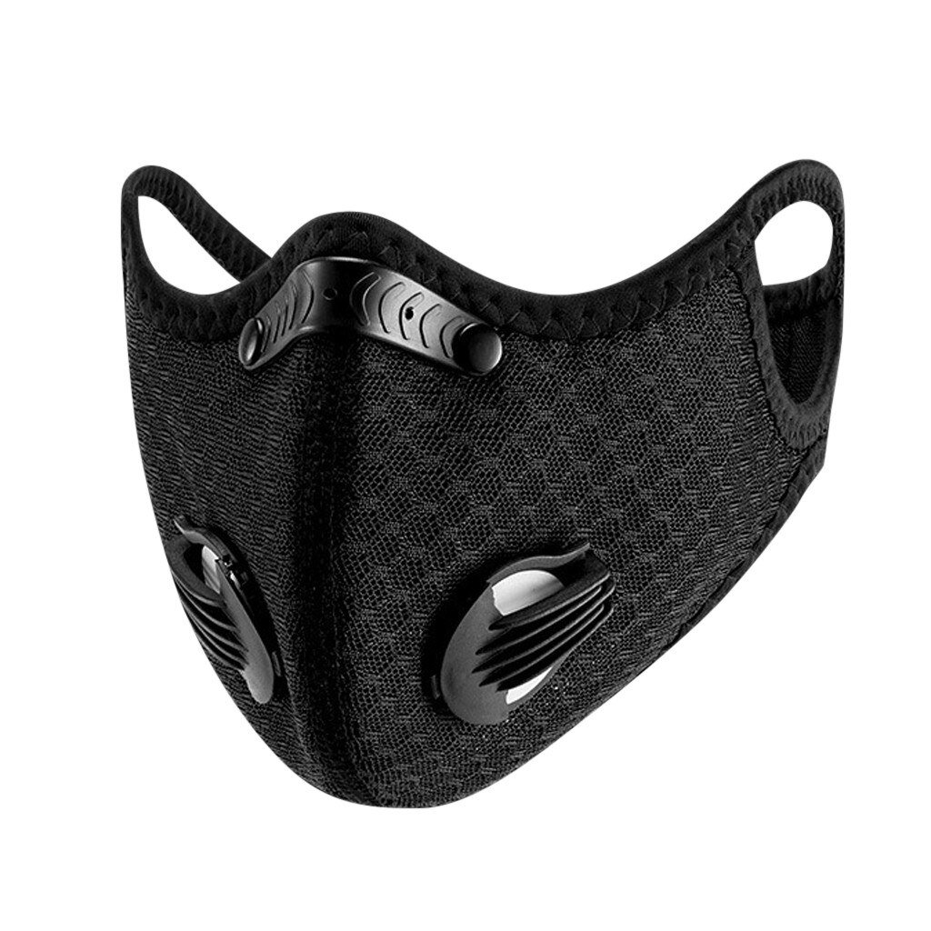 Black Unisex Mouth Mask Filter PM2.5 Air Pollution Mouth Face Sponge Masks Washable Reusable with Breathable Valve Mask #C Black Unisex Mouth Mask Filter PM2.5 Air Pollution Mouth Face Sponge Masks Washable Reusable with Breathable Valve Mask #C