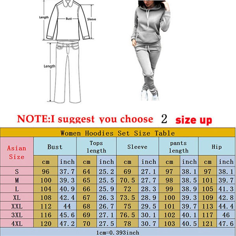 2 Delige Set Trainingspak Vrouwen Kleding Ropa Mujer Solid Hooded Sweater Broek Suits Brief Afdrukken Ropa Mujer Plus Size S-4XL 2 Delige Set Trainingspak Vrouwen Kleding Ropa Mujer Solid Hooded Sweater Broek Suits Brief Afdrukken Ropa Mujer Plus Size S-4XL