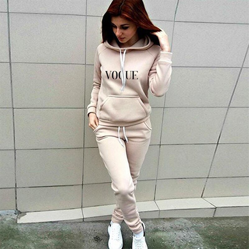 2 Delige Set Trainingspak Vrouwen Kleding Ropa Mujer Solid Hooded Sweater Broek Suits Brief Afdrukken Ropa Mujer Plus Size S-4XL