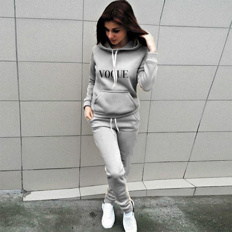 2 Delige Set Trainingspak Vrouwen Kleding Ropa Mujer Solid Hooded Sweater Broek Suits Brief Afdrukken Ropa Mujer Plus Size S-4XL