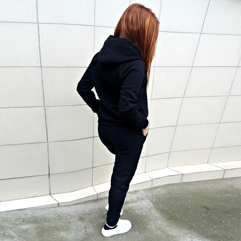 2 Delige Set Trainingspak Vrouwen Kleding Ropa Mujer Solid Hooded Sweater Broek Suits Brief Afdrukken Ropa Mujer Plus Size S-4XL