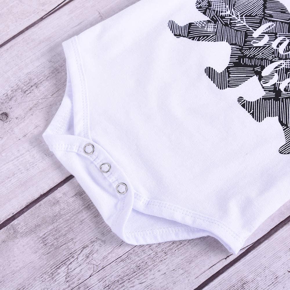 Pasgeboren Baby Boy Kleding Baby Beer Brief Afdrukken Lange Mouw Romper + Broek + Hoed Baby Kleding 3 Stuks Peuter outfits Set