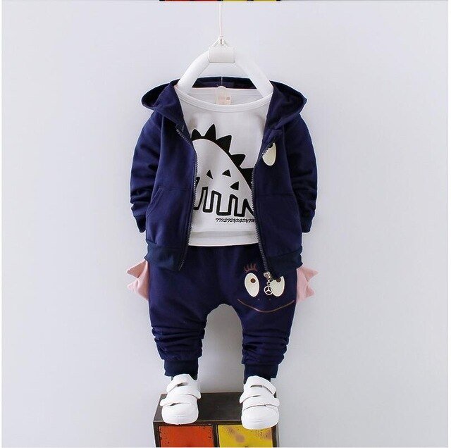 Baby Jongens Kleding Sets Lente Herfst Pasgeboren Mode Katoenen Jassen + Tops + Broek 3 Stuks Peuter Jongen Casual Sets