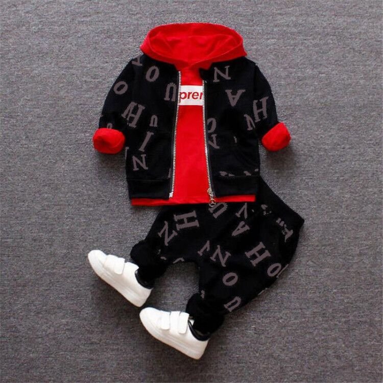 Baby Jongens Kleding Sets Lente Herfst Pasgeboren Mode Katoenen Jassen + Tops + Broek 3 Stuks Peuter Jongen Casual Sets