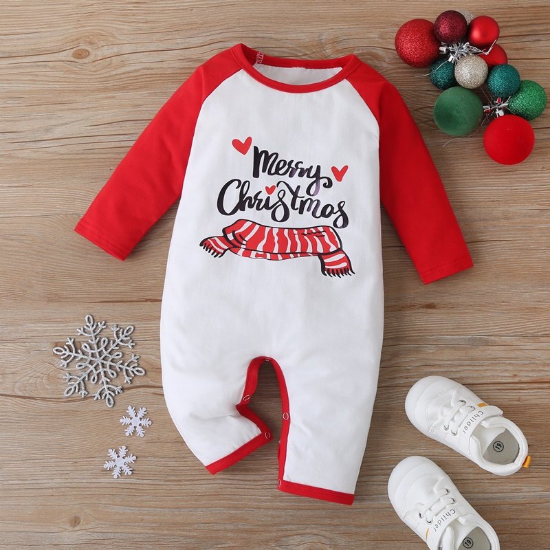 Kerst Winter Baby Boy Kleding Katoen Brief Kerstman Patchwork Plaid Lange Mouw Baby Bodysuit Baby Meisje Kleding 0-18M