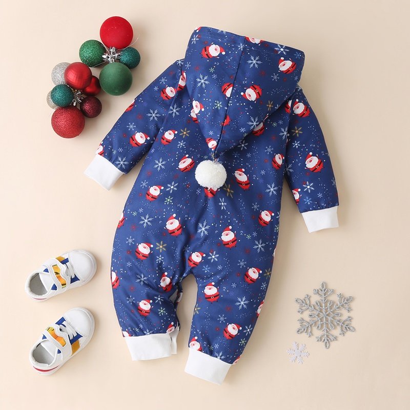 Kerst Winter Baby Boy Kleding Katoen Brief Kerstman Patchwork Plaid Lange Mouw Baby Bodysuit Baby Meisje Kleding 0-18M