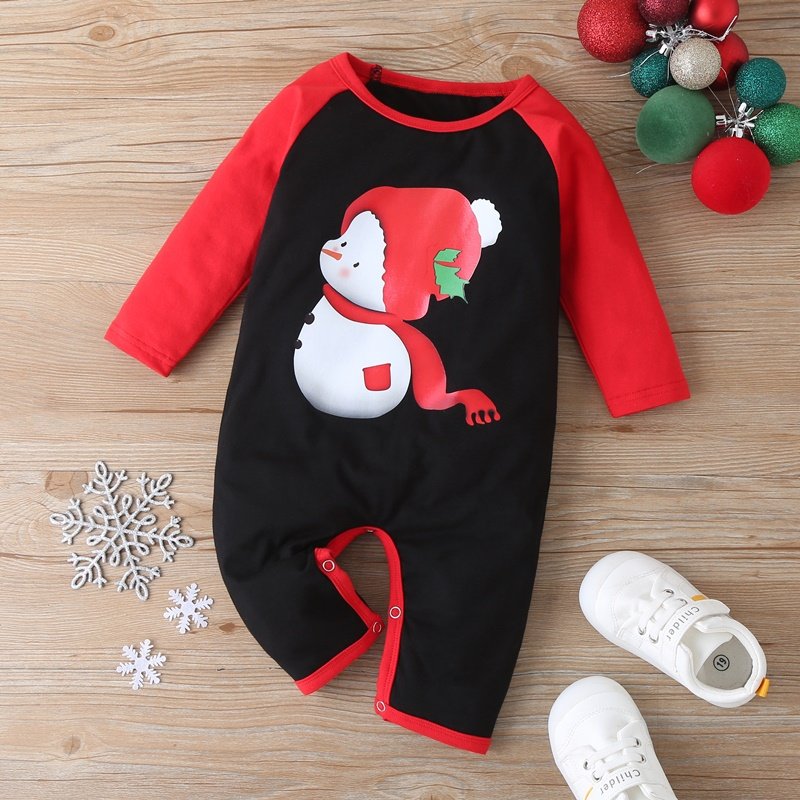 Kerst Winter Baby Boy Kleding Katoen Brief Kerstman Patchwork Plaid Lange Mouw Baby Bodysuit Baby Meisje Kleding 0-18M