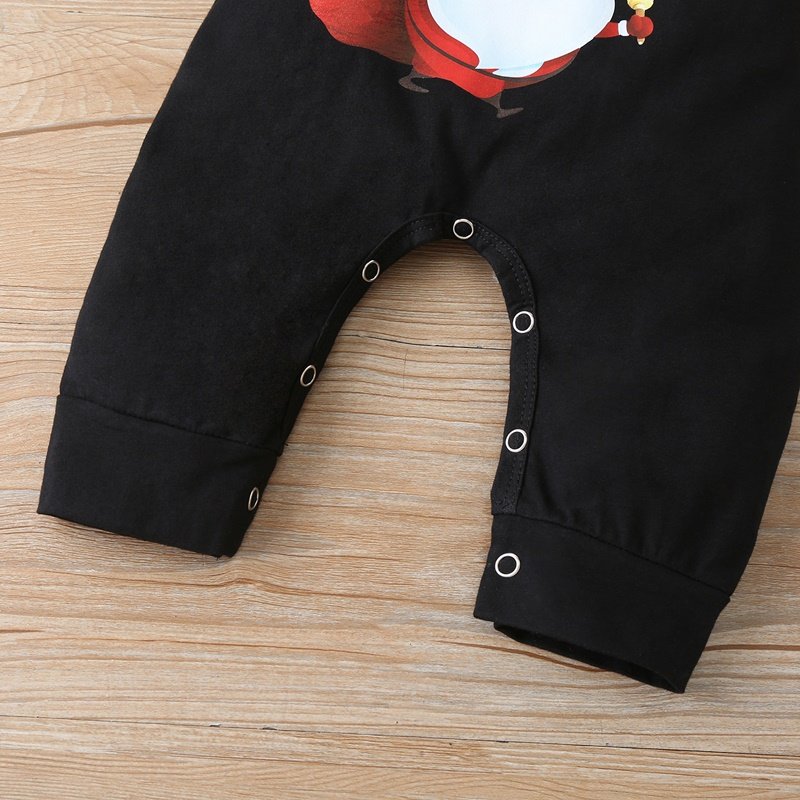 Kerst Winter Baby Boy Kleding Katoen Brief Kerstman Patchwork Plaid Lange Mouw Baby Bodysuit Baby Meisje Kleding 0-18M
