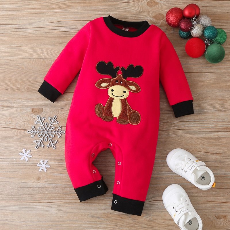 Kerst Winter Baby Boy Kleding Katoen Brief Kerstman Patchwork Plaid Lange Mouw Baby Bodysuit Baby Meisje Kleding 0-18M