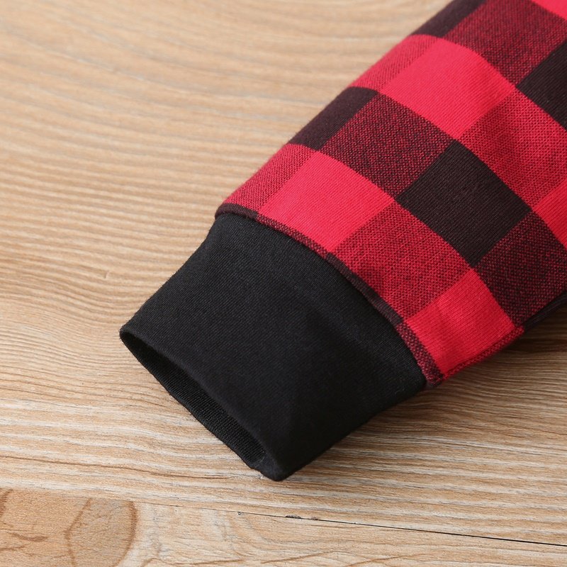 Kerst Winter Baby Boy Kleding Katoen Brief Kerstman Patchwork Plaid Lange Mouw Baby Bodysuit Baby Meisje Kleding 0-18M