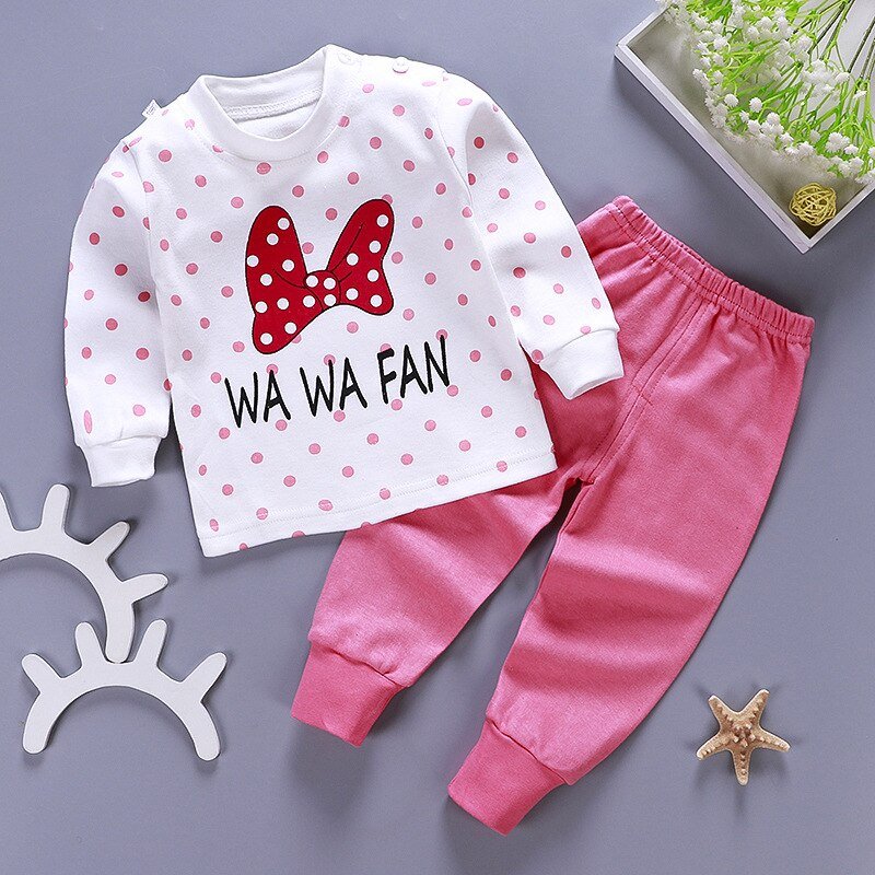 Kinderen Baby Jongens Meisjes Set Katoen Pasgeboren Herfst Lente Herfst Kleding Cartoon Peuter Suits Goedkope Spullen Voor 0-4Y Baby Outfits